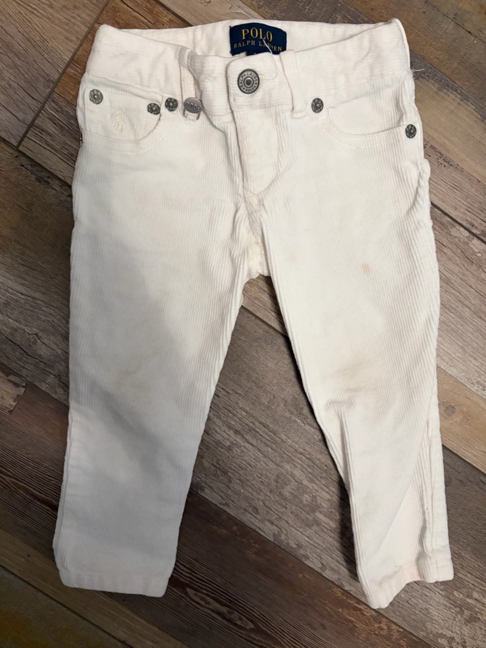 Polo by Ralph Lauren Cream Corduroy Kids Pants